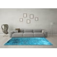 thumbnail image 3 of Ahgly Company Indoor Square Oriental Light Blue Industrial Area Rugs, 7' Square, 3 of 4
