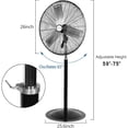 thumbnail image 7 of BILT HARD 24" 3-Speed Heavy Duty Industrial Standing Fan with Aluminum Blades and Adjustable Height, 7 of 7