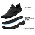 thumbnail image 5 of Fittington Slip on Shoes for Men Hiking Walking Shoes Trekking Loafer with Arch Support, Black-Size 11, 5 of 11