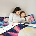 thumbnail image 4 of Castle Fairy Cartoon Axolotl Salamander Bedding Comforter Set 7pcs for Kids Children,Starry Sky Queen Bedding Sets Super Cozy,Cartoon Animal Wildlife Queen Sheet Sets,Microfiber Bedroom Decor, 4 of 8