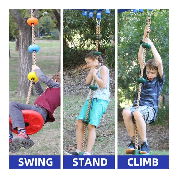 Nipocaio Hongchun Kids Climbing Rope For Swing Set Rope Ladder Outdoor Tree Backyard Playground Equipment