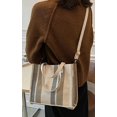 thumbnail image 3 of CoCopeaunt Fashion Stripe Straw Tote Hobo Handbag for Women Girls Large Canvas Shoulder Bag, 3 of 4
