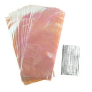 Sunjoy Tech 100 Pcs Self Sealing Cellophane Bags, 3x4.7 Inches Clear Cookie Bags Resealable Cellophane Bag for Packaging Cookies,Gifts,Favors,Products