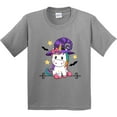 thumbnail image 3 of Inktastic Halloween Girls Unicorn Witch Youth T-Shirt, 3 of 5