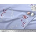 thumbnail image 2 of Soimoi Velvet Fabric Leaves & Wild Flower Print Sewing Fabric Yard 58 Inch Wide, 2 of 3