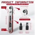 thumbnail image 2 of Right Angle Screwdriver, 90° Low Profile Offset Ratcheting Driver with 2 Bits – 1/4" Hex Mini Angle Tool for Tight Space & Corner Repair, 2 of 10