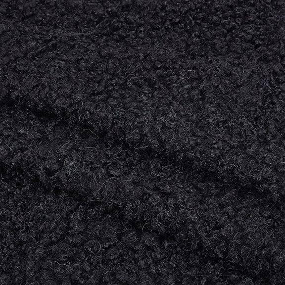 1.9 Yards Black Curly Sherpa Fleece Fabric 30 Inches Lambskin Thermal Lined Material Curly Fleece Wool Fabrics for Costumes Pillows Rugs Apparel Decorations DIY Projects diy