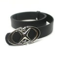 thumbnail image 4 of Punk Moon Star Buckle Belt Design Cross Metal Vintage Gothic Men Women Y2k Belt Pu Leather Waistband Jeans Pants Decorative Belt black 105cm, 4 of 5