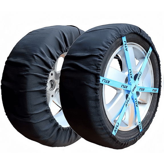 Automotive Snow Socks For Tires Snow Socks For Car Tires 2 Pack, Tire Socks For Snow, Textile Snow Chains For Car, For Passenger Cars SUV Off-Road Vehicles Trucks Winter Emergency Snow Traction -70