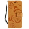 thumbnail image 2 of iPhone XS Max Wallet Case, Dteck Embossed Butterfly Magnetic Flip PU Leather Folio Stand Case Cover Built-in Card Slots & Money Pocket, with wrist Strap, For Apple iPhone XS Max, Yellow, 2 of 8