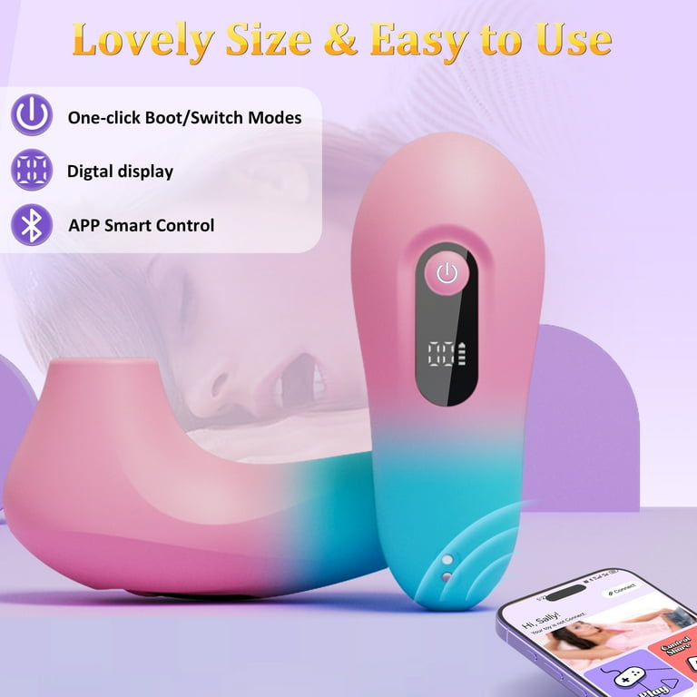 NCTTRP APP-able Remote Control Sucking Vibrator Ladies Sex Toys with 10  Sucking Modes, Rose Mini Vibrator for Female Couples Adult Sex Toys
