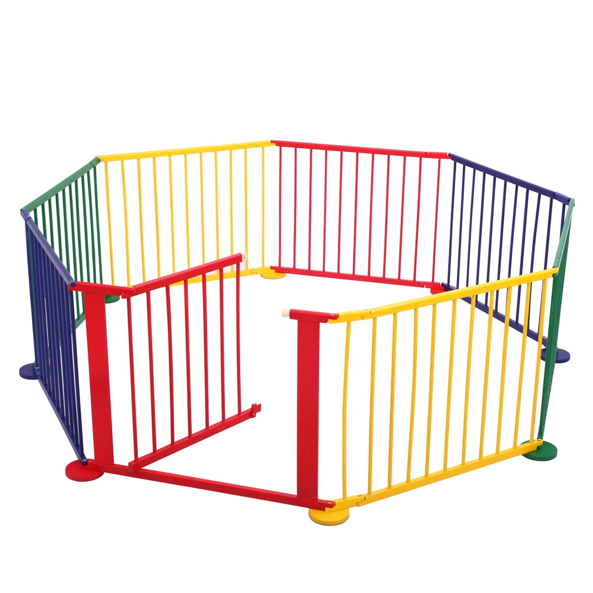8 panel wooden playpen