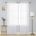 thumbnail image 1 of Coral Sheer Curtains 72 Inch Long Rod Pocket Voile, 1 of 7