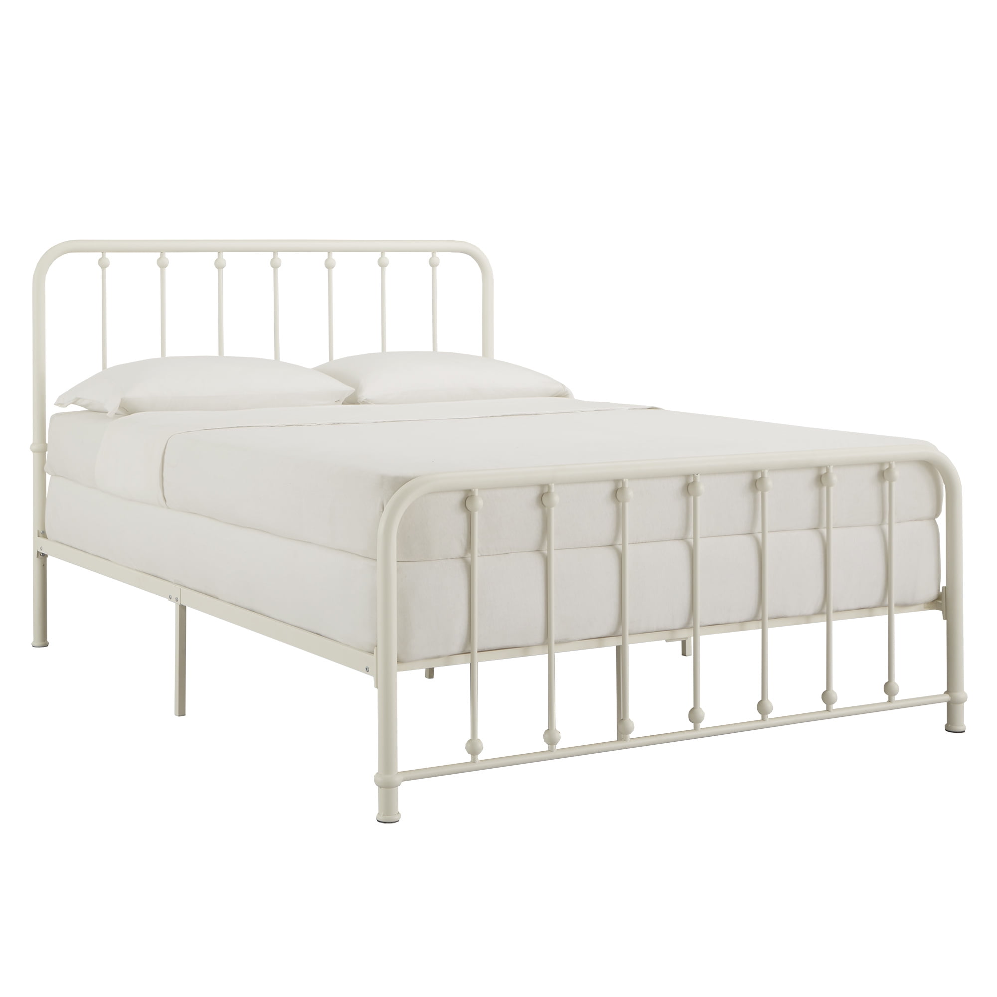 Weston Home Montgomery Spindle Metal Platform Full Bed, White