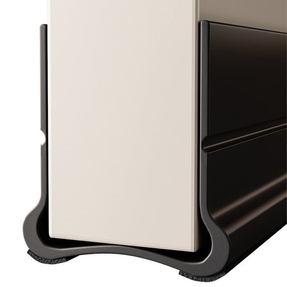 Cateissary Sello de cepillo de PVC para viento y polvo para insonorización debajo de la puerta. Sello de puerta. Tapón de aire. Decoración del hogar negro