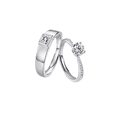 thumbnail image 1 of 2 Anillos De Compromiso Plata 925 Hombre Y Mujer Ajustables plata, 1 of 4