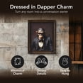 thumbnail image 4 of American Art Decor Funny Dapper Chimp Wall Art - Bronze Brushed Framed Vintage Animal Picture for Bathroom, Bar, Man Cave - Quirky Gentleman Suit Canvas Wall Decor for Home or Office, 4 of 9