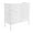 White, variant on Air Conditioning Fence, Air Conditioning Unit Separate Privacy Screen Fence Panel, 48" L x 22" W x 48" H 3-Panel Iron Covered Fence Panel for Trash Can Pool Equipment Fence (White, 48 * 22 * 48in)