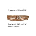 thumbnail image 3 of INSPIRE CHICGrommet Belt Leather Skinny Plus Size Waist Belts for Women Punk Rock Style 104.5cm/41.14'' Camel, 3 of 4