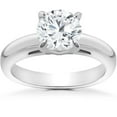 thumbnail image 1 of 1 ct Round Cut Solitaire Diamond Cathedral Heavy 5g Engagement Ring White Gold, 1 of 2