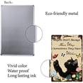 thumbnail image 6 of 1PC Metal Tin Sign Cat with Butterfly Flowers Retro Funny Wall Decor Art Mural Hanging Iron, 6 of 7