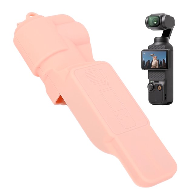 Housse de Protection pour Objectif de Caméra Pocket 3, Protecteur Intégré, Anti-Poussière, avec Couvercle Rabattable, Matériau ABS, Design d'Apparence Spéciale, Trou pour Bracelet, Doublure en Éponge Douce