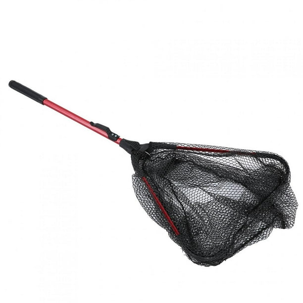 Mini Fly Fishing Net Non-Slip Wear-resistant Landing Dip Fish Net  Single-section Ultra-Light Small Mesh Stream Boat Sea Fishing