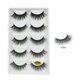 thumbnail image 1 of Fiudx Pestañas Postizas Naturales, Paquete de 5 Pares, Diseño Invisible con Nudo Cómodo, Estilo Acampanado Entrecruzado, Accesorio de Belleza Reutilizable, Look Glamuroso para El Día a Día, Guía de A, 1 of 4