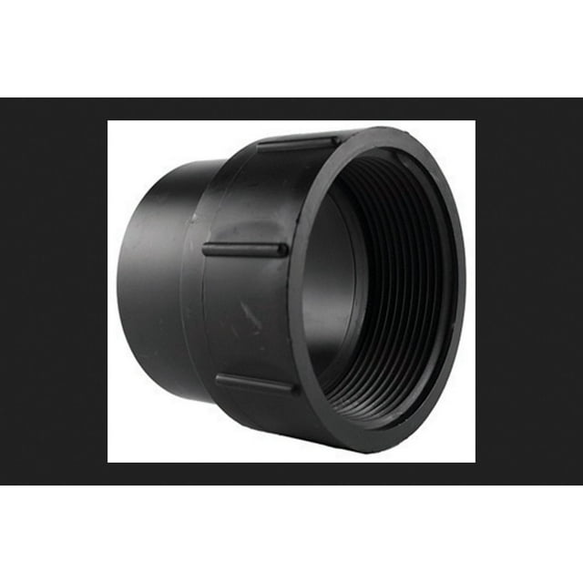 Espita Charlotte Pipe ABS Cleanout de 1.5 pulgadas x FPT negra