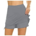 thumbnail image 2 of Summer Savings Clearance! AKAFMK Skirts for Women,Women's Active Performance Skort Lightweight Skirt for Running Tennis Golf Workout Sports Gray, 2 of 6