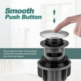 thumbnail image 5 of Wowow Bathroom Sink Drain with Overflow 2 Pack, Brushed Nickel Pop Up Drain, 5 of 6