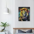 thumbnail image 3 of Nawypu  Animal Pictures Graffiti Canvas Wall-Art For Bedroom - Lion Pictures Wall Decor for Teen Boys Bedroom - Colorful Wall Art Ready To Hang Size, 3 of 4