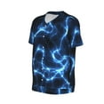 thumbnail image 2 of Rocae Blue Lightning for Breathable Men's Baseball T-Shirt Fashionable Casual Baseball Jersey, Moisture-wicking Sportswear Large, 2 of 9
