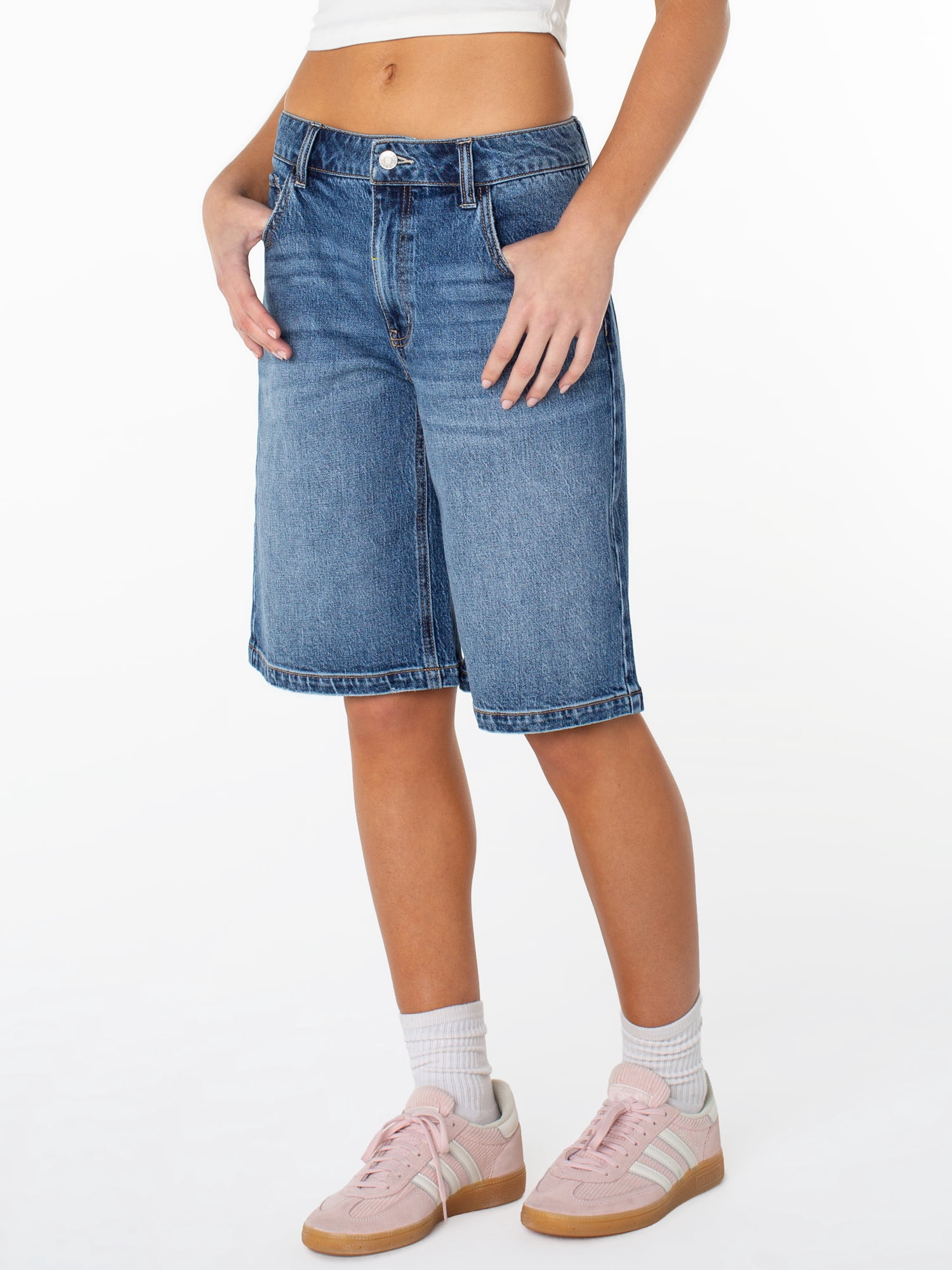 Celebrity Pink Women's and Women's Plus Relaxed Denim Jorts, Sizes XS-XXXL