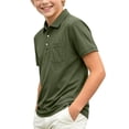 thumbnail image 7 of YUANxueke Boys School Uniform Shirt Button Up Collared Short Sleeve T-Shirts with Pocket Casual Summer Dress Shirts for 2-15 Years, 7 of 7