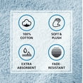 thumbnail image 5 of Mainstays Supersoft 100% Cotton 8-Piece Fade Resistant Towel Set, Placid Blue, 5 of 9