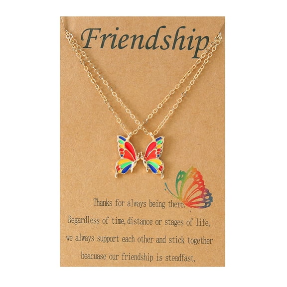 Friendship Necklace Best Friend BFF Long Distance Birthday Gift for Women