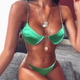 thumbnail image 3 of Gibobby Trajes de Baño para Mujer Traje de baño de mujer Ropa de playa Bikinis Traje de baño de cintura alta Bikini femenino Hebilla de 2 piezas Trajes d(Verde,M), 3 of 5