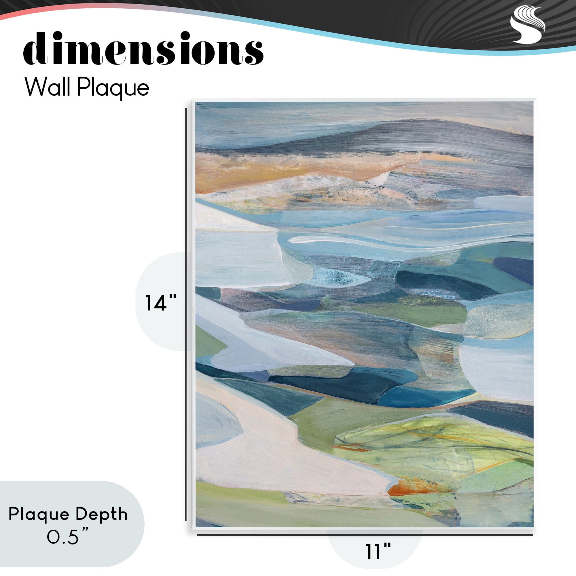Stupell Industries Shifting Horizons Distortion Wall Plaque Art, design by Farren Lee