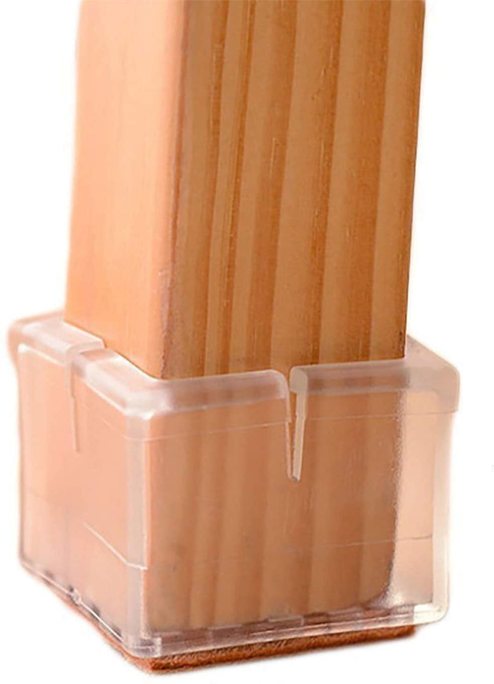 Chair Leg Floor Covers Square,Silicone Chair Leg Caps,Chair Cups for