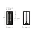 thumbnail image 2 of 2 Light Outdoor Wall Lantern In Minimalist Style-20 Inches Tall And 9.5 Inches Wide Capital Lighting 948221Bk, 2 of 6