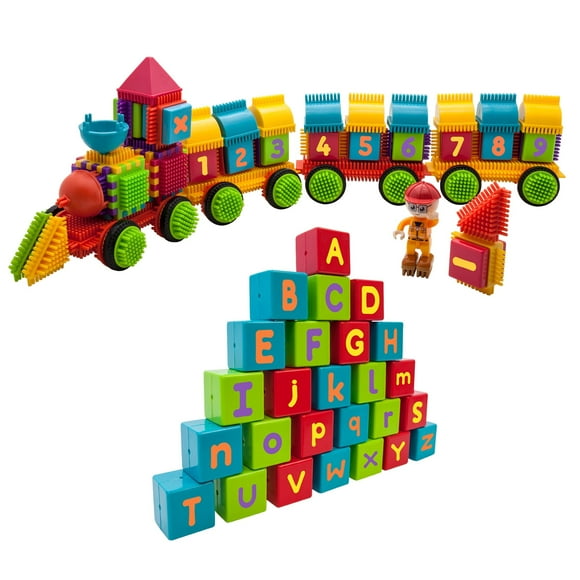 Bloques de construcción Picasso Toys PTB103 Alphabet Train, 103 unidades