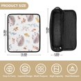 thumbnail image 4 of Hair Tool Organizer Bag with Heat Resistant Mat Removable Travel Storage Case for Hot Air Brushes Curling Irons Watercolor Hedgehogs Pattern, 4 of 8