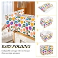 thumbnail image 2 of Yayeee Collapsible Cube Storage Bin with Lid Fabric Closet Decorative Basket with Handles, Colorful Abstract Flowers, 2 of 7