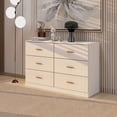 thumbnail image 3 of CQSXDA Modern 6-Drawer Dresser for Bedroom, Ample Storage Wide Chest of Drawers, Antique White, 3 of 7