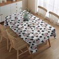 thumbnail image 2 of White Cow Spot Pattern Rectangle Tablecloth 60"x84",Waterproof Polyester Rectangle Table Cloth, Wipeable Spillproof Polyester Tablecloth for Dining, Camping, Indoor and Outdoor, 2 of 5