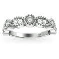 thumbnail image 2 of Sz 5 Sterling Silver CZ Stackable Anniversary Cubic Zirconia Band Ring, 2 of 3
