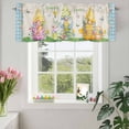 thumbnail image 3 of Valances for Windows Happy Easter Eggs Duck Rod Pocket Short Curtain for Bathroom Living Room Bedroom Blue Plaid Butterfly 1 Panel 42x12in, 3 of 9