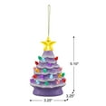 thumbnail image 2 of Mr. Christmas 5" Nostalgic Ceramic Lit Tree Ornament, Lavender, 2 of 3