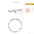 thumbnail image 5 of ANGARA Natural Diamond Twin Shank Bypass Engagement Ring in 14K White Gold for Women (Size-4.3mm| Color-G| Clarity-VS2) | April Birthstone, Anniversary, Jewelry Gift for Women | Natural Diamond Ring, 5 of 10